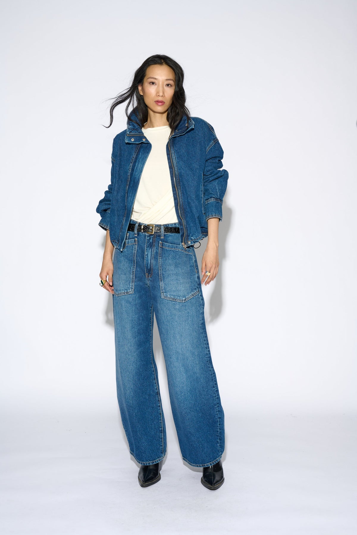Jeans Solange denim medio - look completo