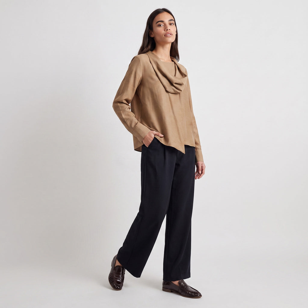 Blusa Elelis beige - vista frontal
