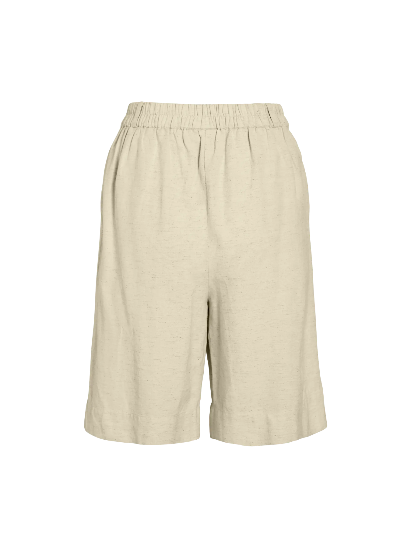 Bermudas Viprisilla Talle Alto Natural Jaspeado Claro