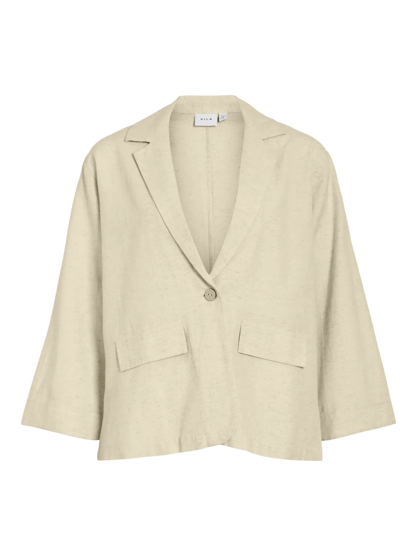 Blazer Viprisilla Manga 7/8 Natural Jaspeado Claro