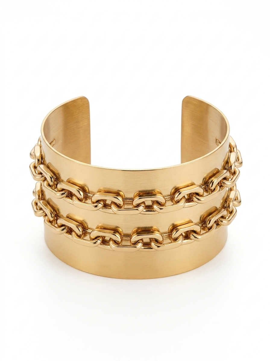 Brazalete Dorado Cadena