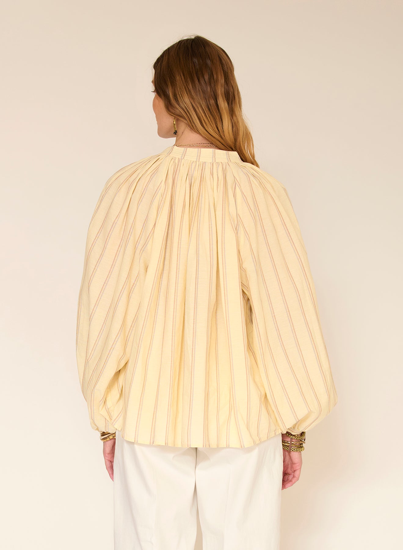 Blusa Rayas Carlin Vainilla