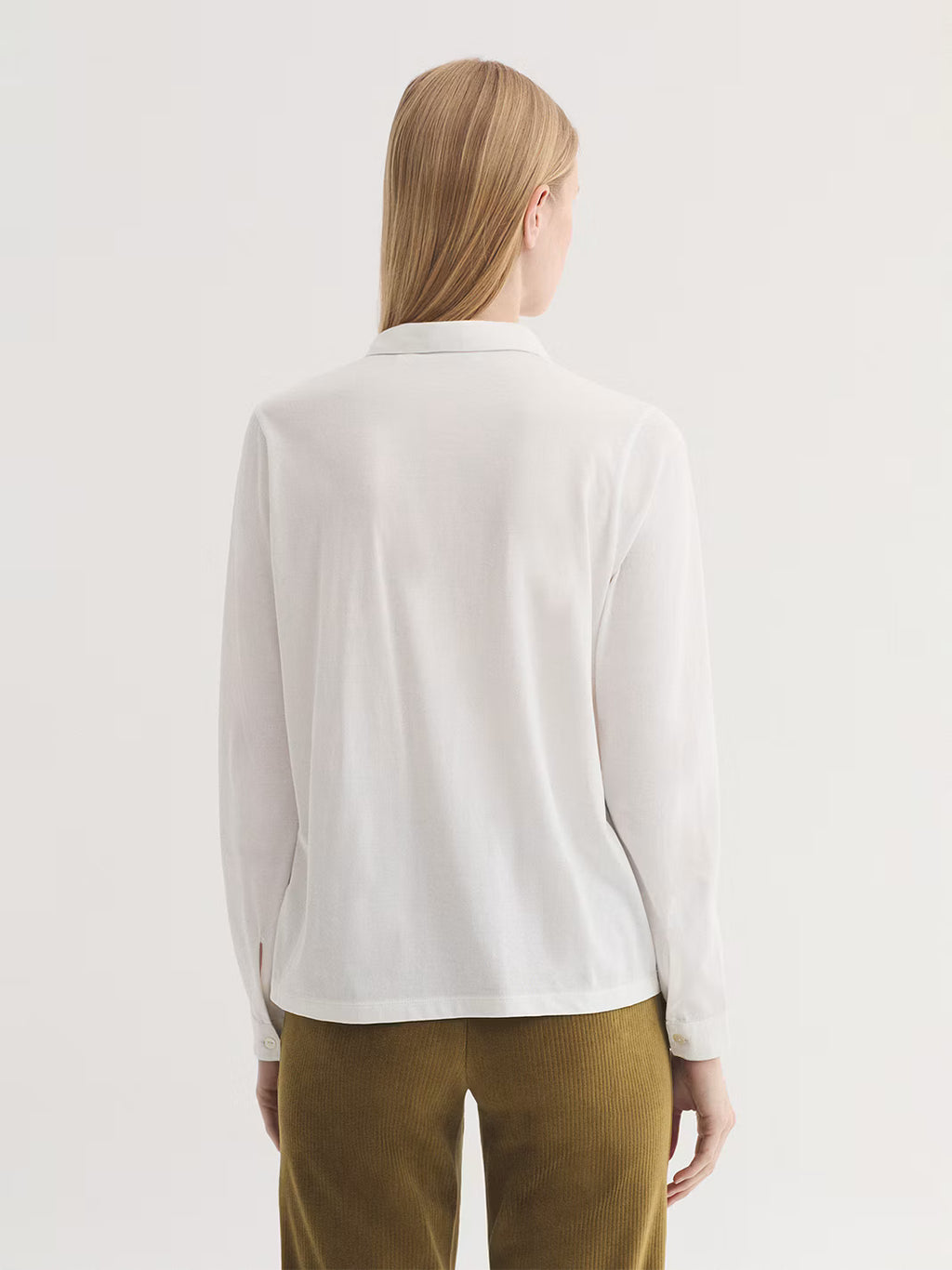 Camisa bimateria con pliegues