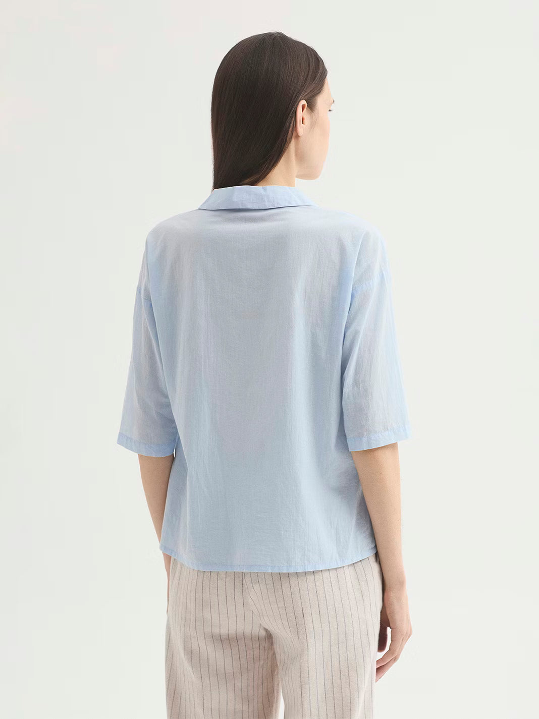 Camisa Positioned Flower Shirt Azul Claro