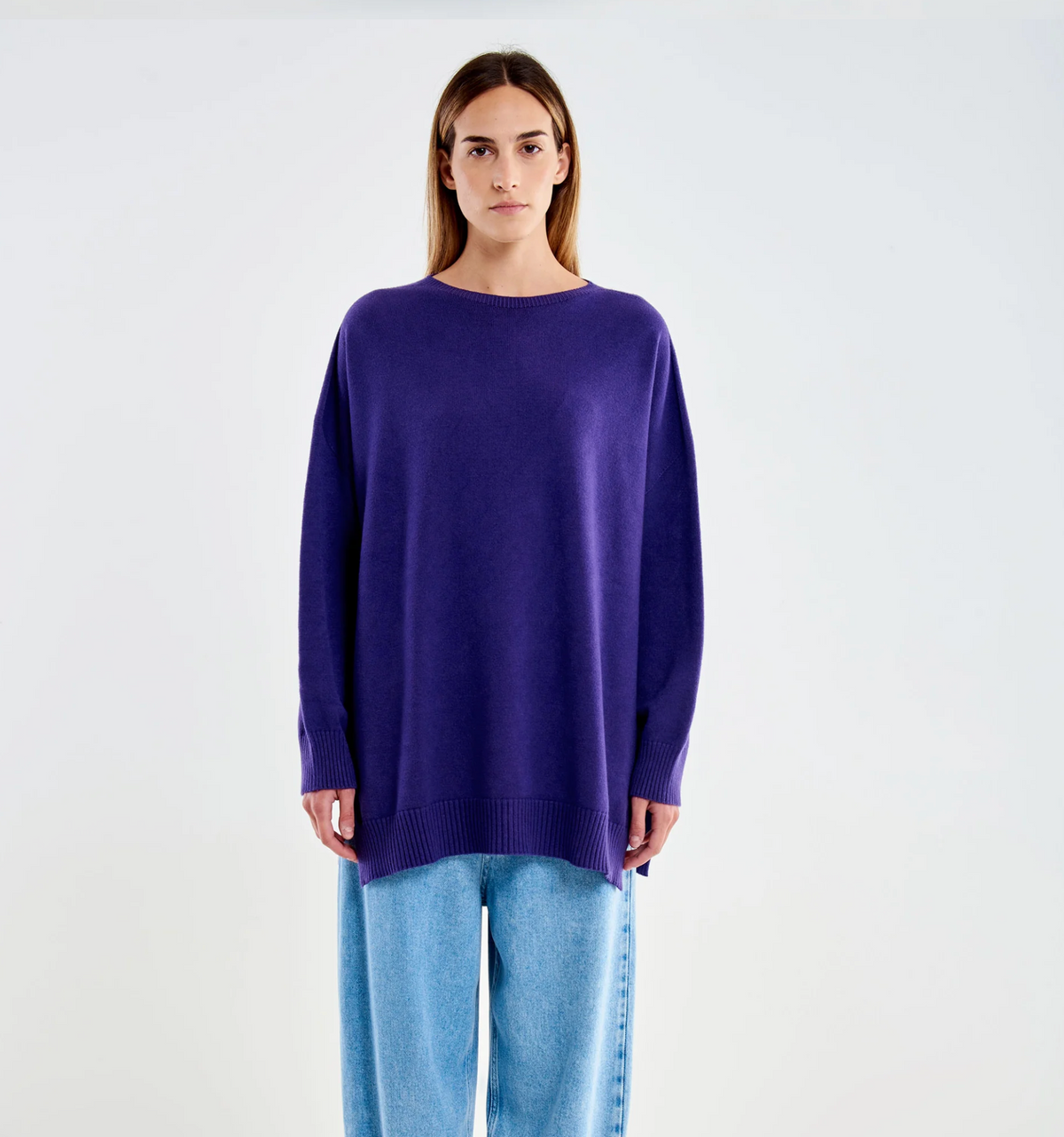 Jersey cuello redondo oversize
