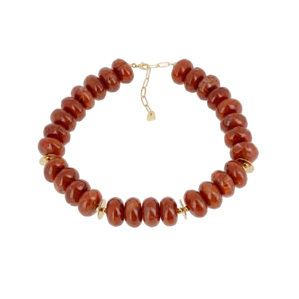 Collar Cuentas Marrón SNS27955- 01BRW