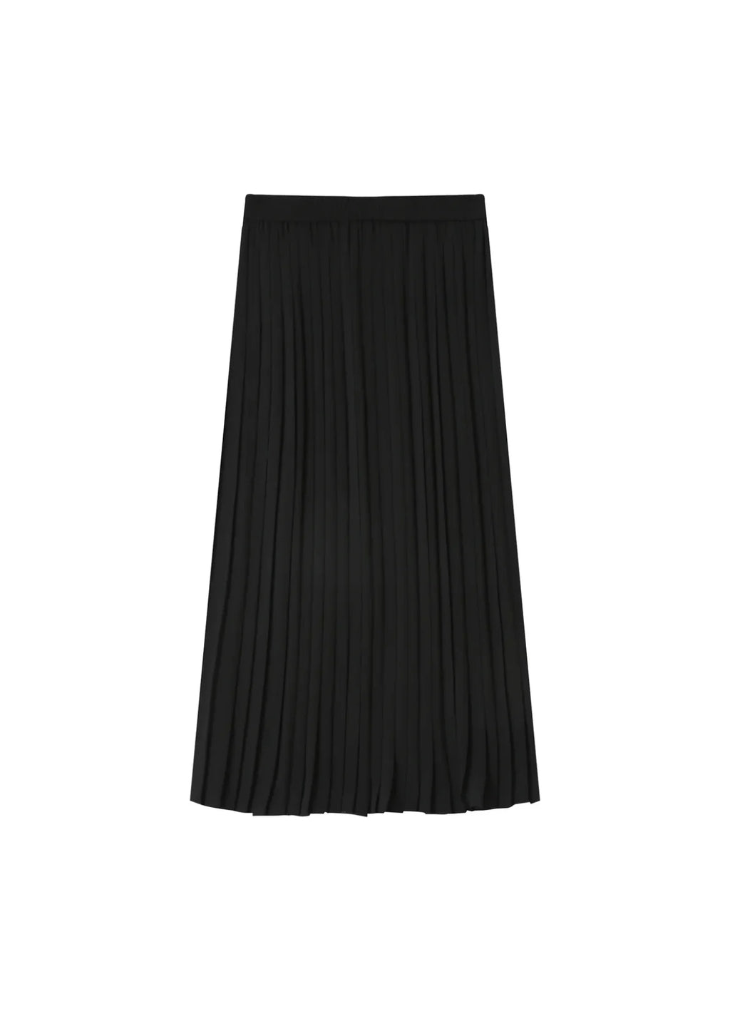 Falda mediana Plisse Negra
