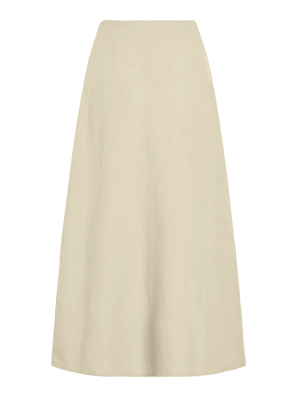 Falda Midi Viprisilla Talle Alto Botones Natural Jaspeado Claro