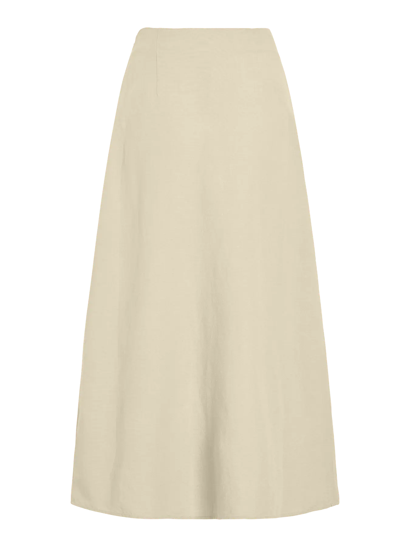 Falda Midi Viprisilla Talle Alto Botones Natural Jaspeado Claro