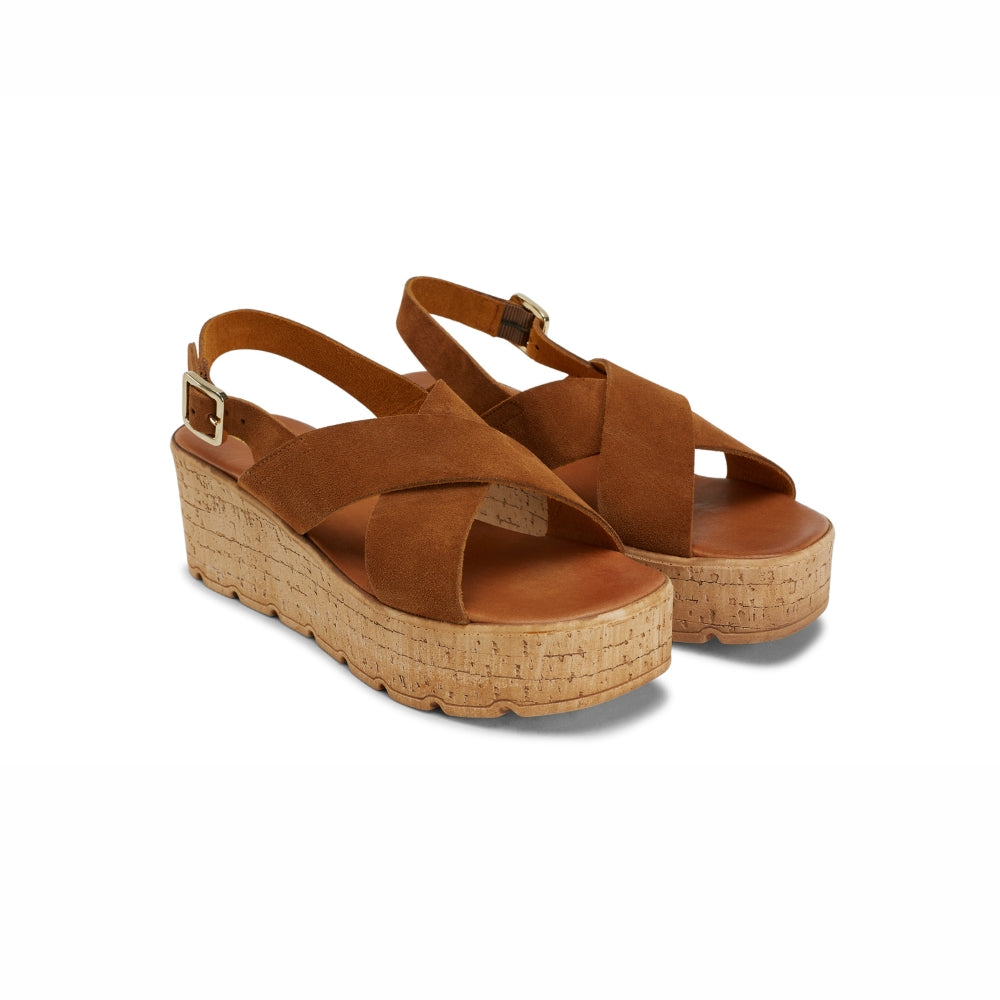 Sandalia Plataforma Cecile Cuero