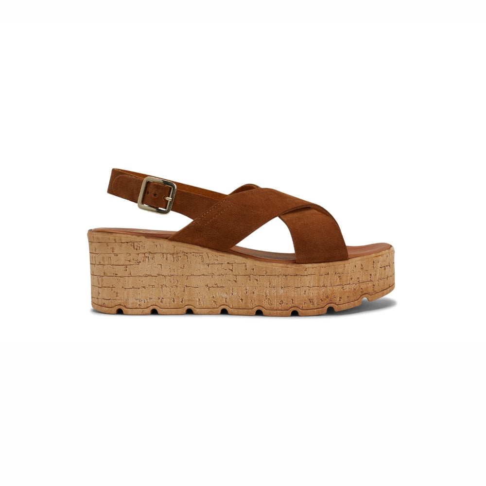 Sandalia Plataforma Cecile Cuero