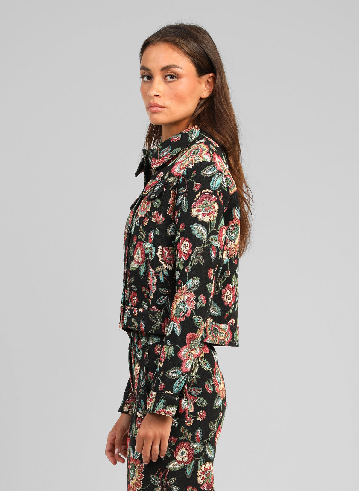 Chaqueta Halino negra AN'GE - detalle