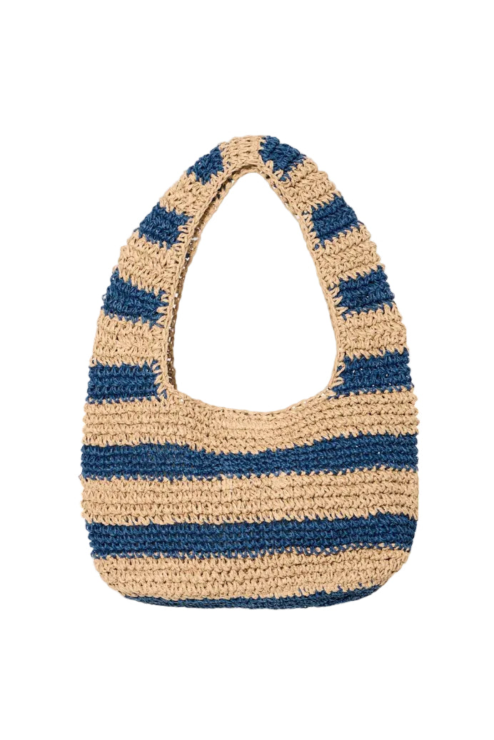 Bolso Mano Iaesther Ba Rayas Azul