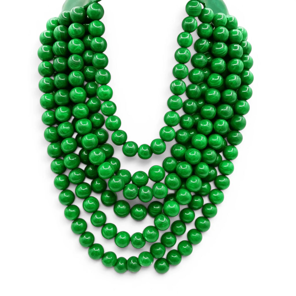 Collar Isadora Verde de resina de Malaquita
