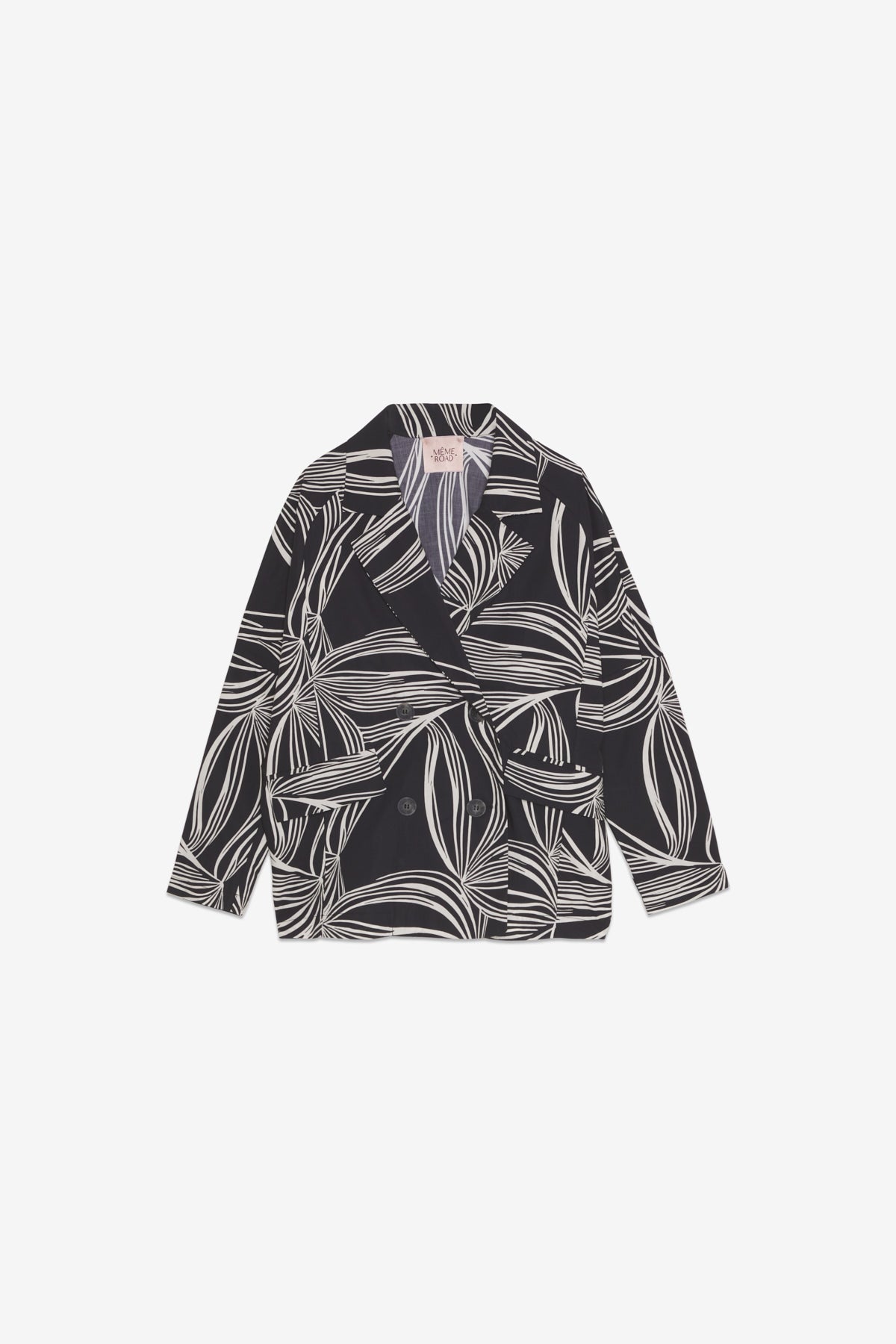 Chaqueta Estampado Negro y Blanco M6318G
