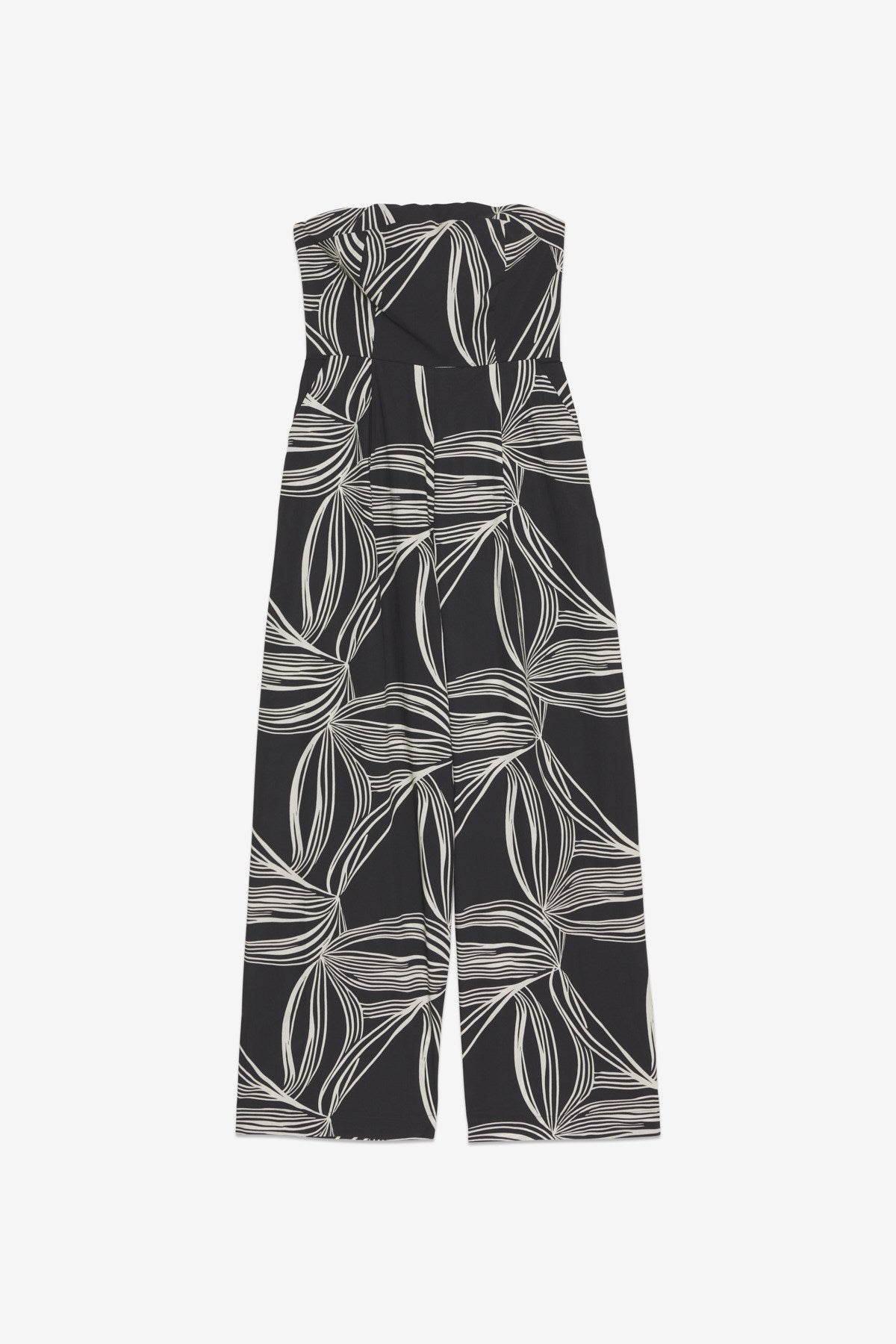 Black and White Printed Jumpsuit M8488P