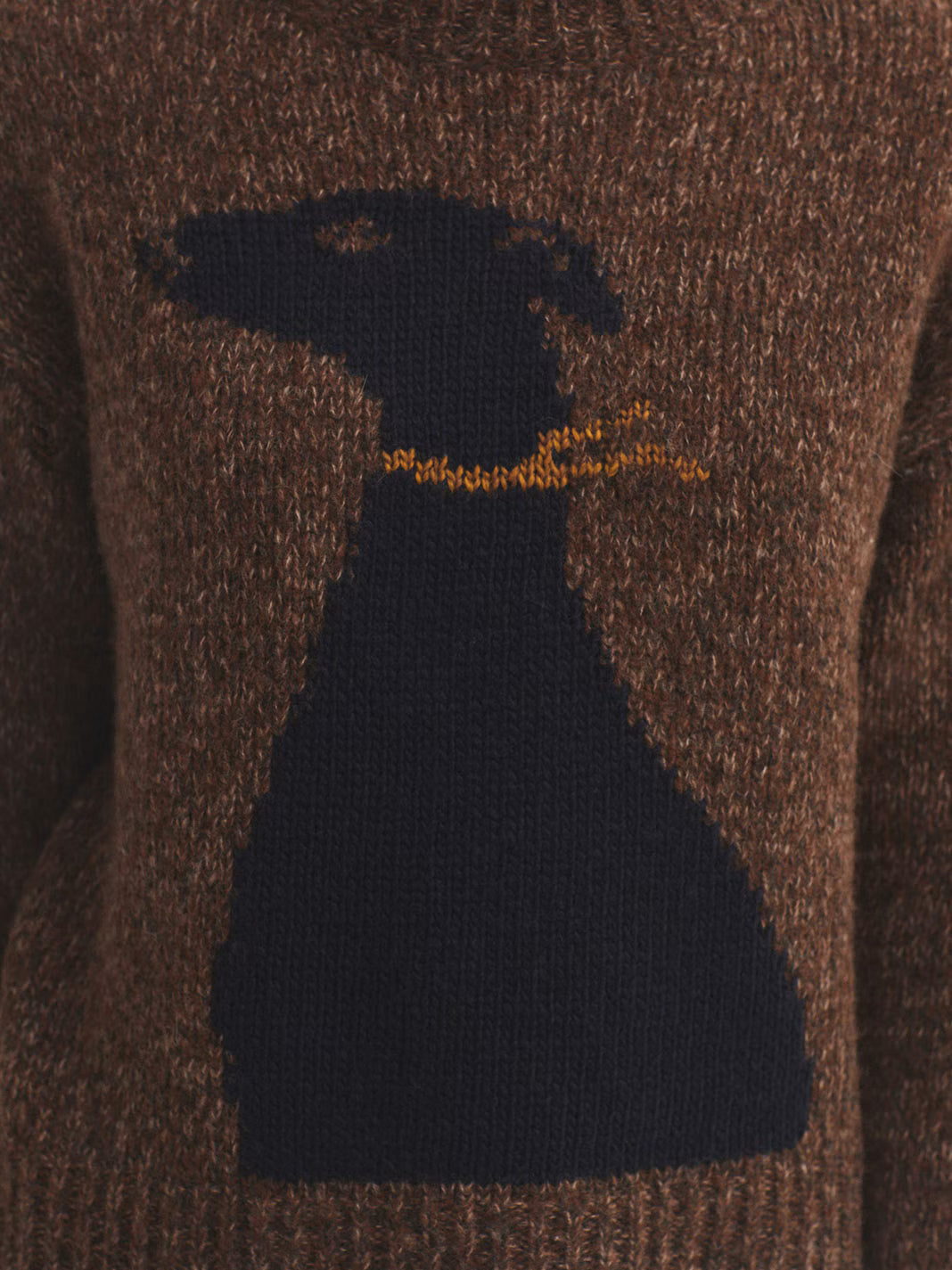 Jersey de lana melé con motivo de perro