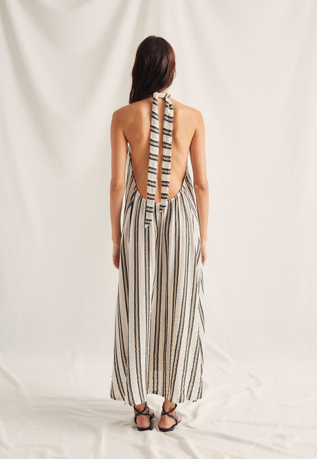 Vestido Halter Rayas Cleo Unico