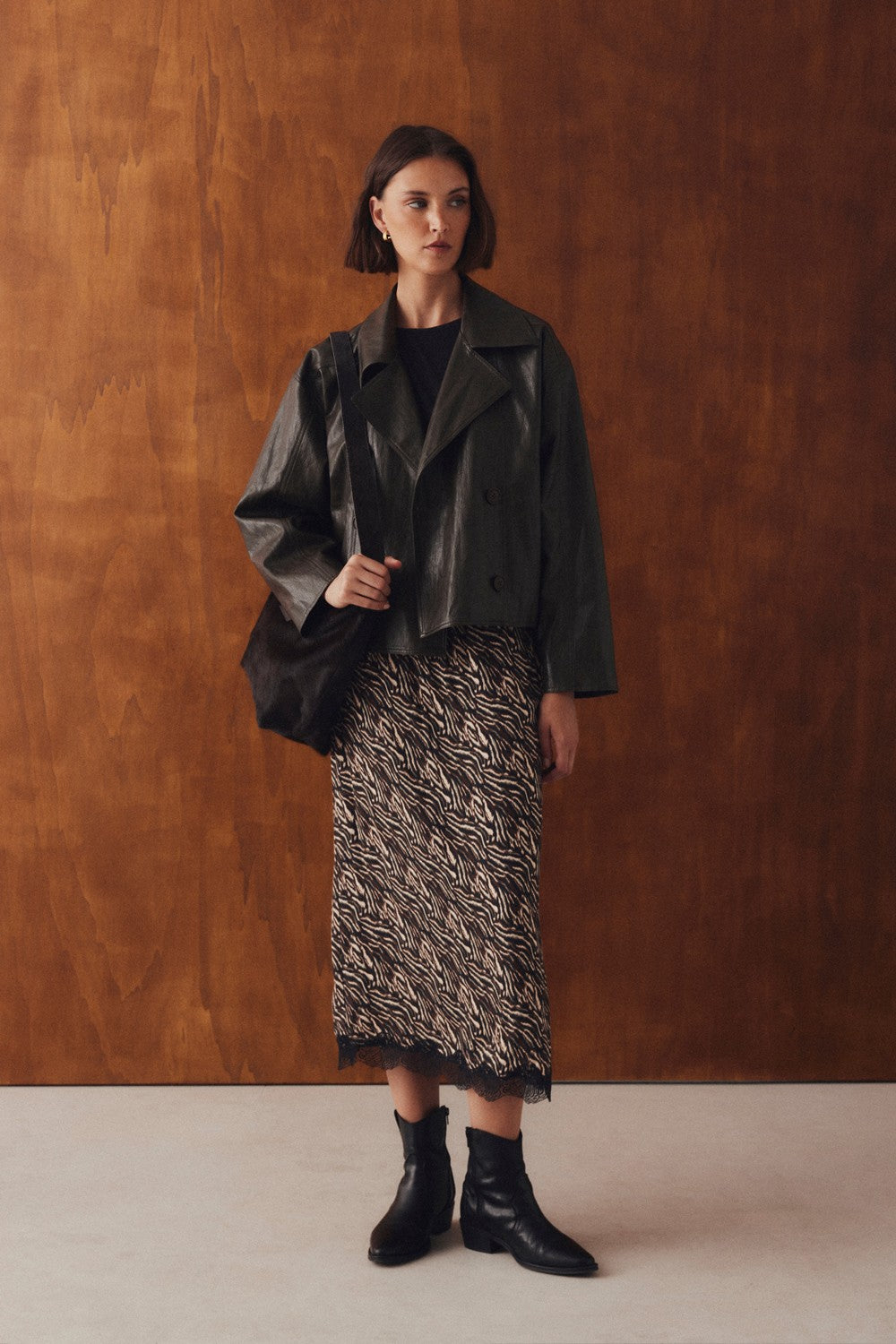 Falda Volterra animal print MI&CO - look completo
