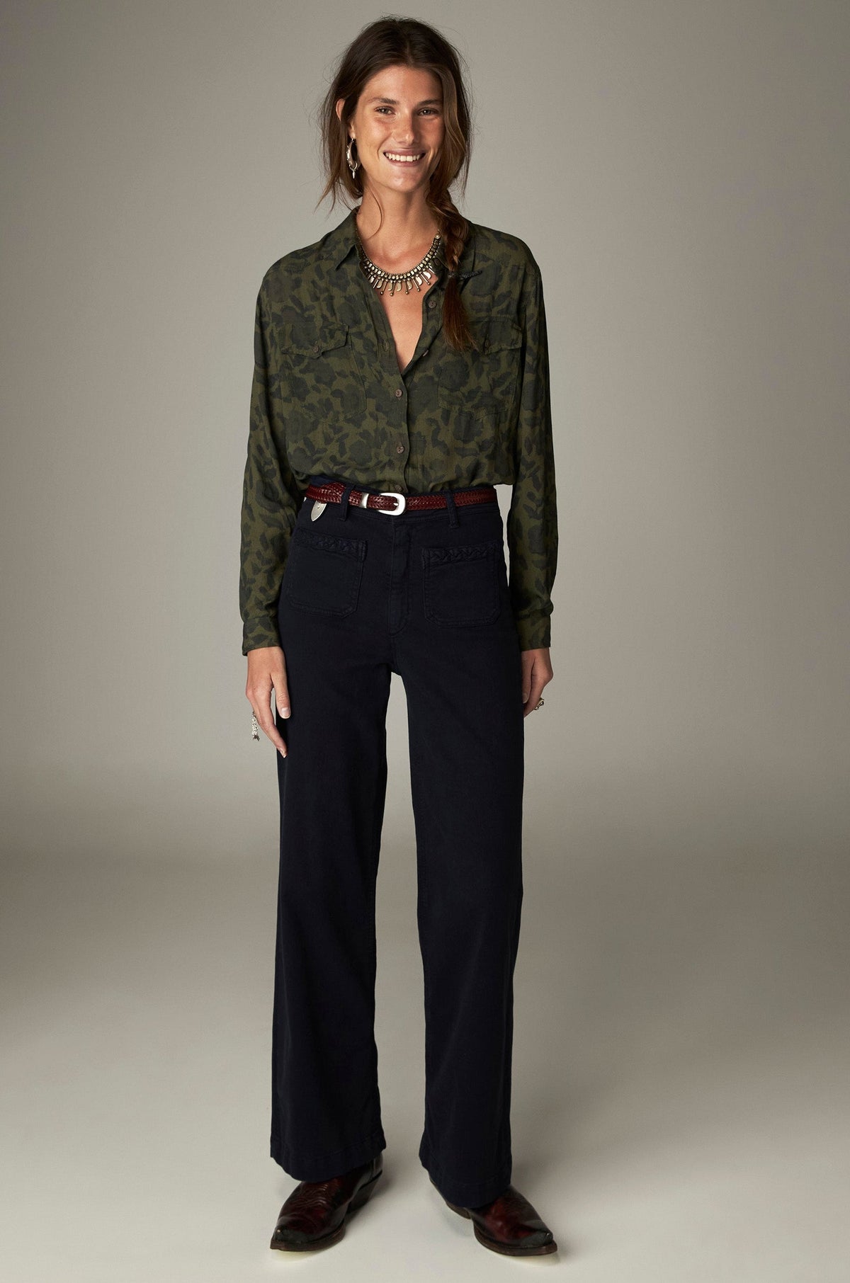 Camisa Dante In The Army Now Greens and Blues - Maison Hotel