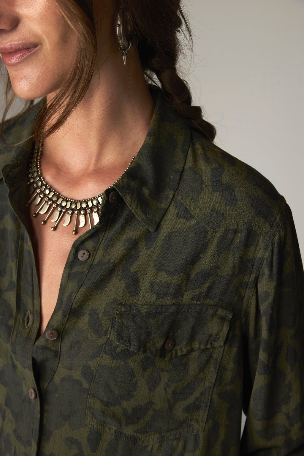 Camisa Dante In The Army Now Greens and Blues - Maison Hotel