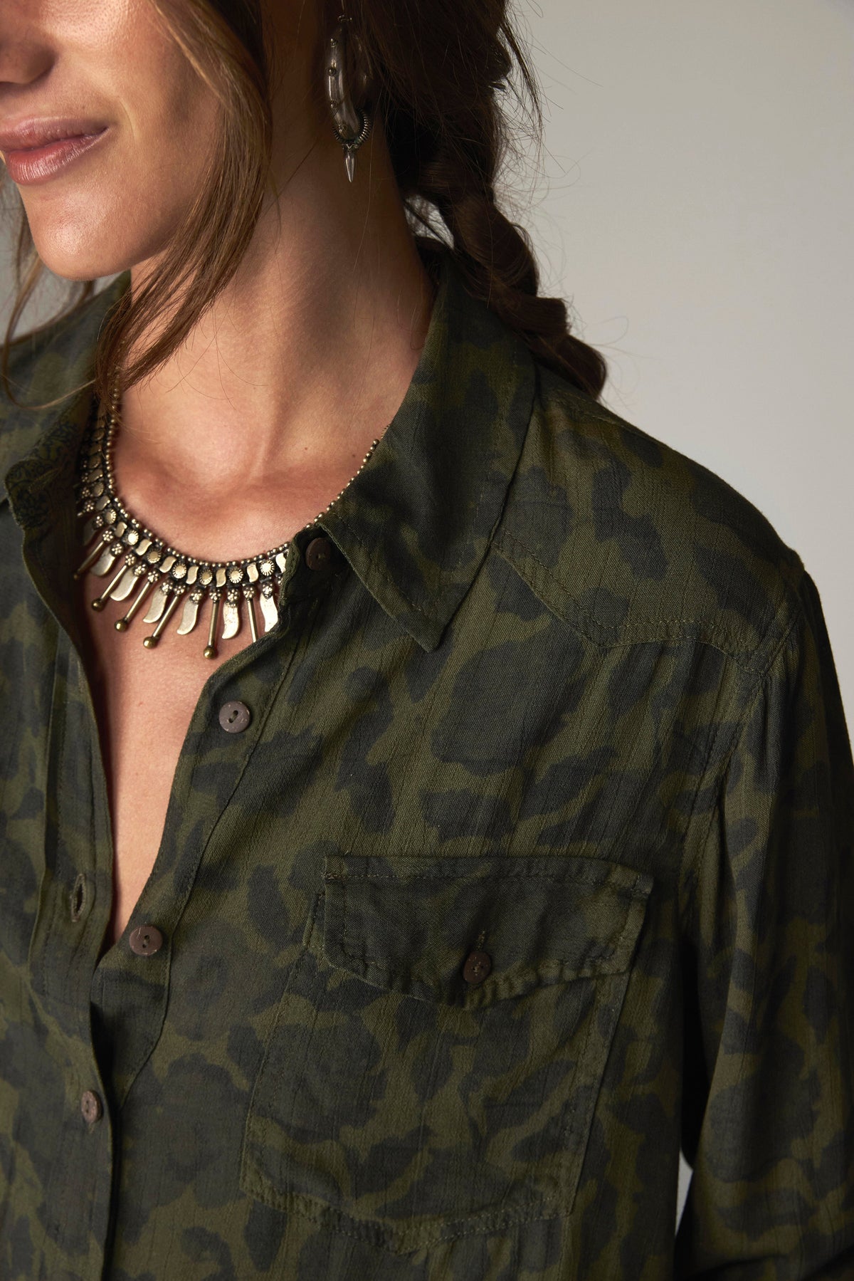 Camisa Dante In The Army Now Greens and Blues - Maison Hotel