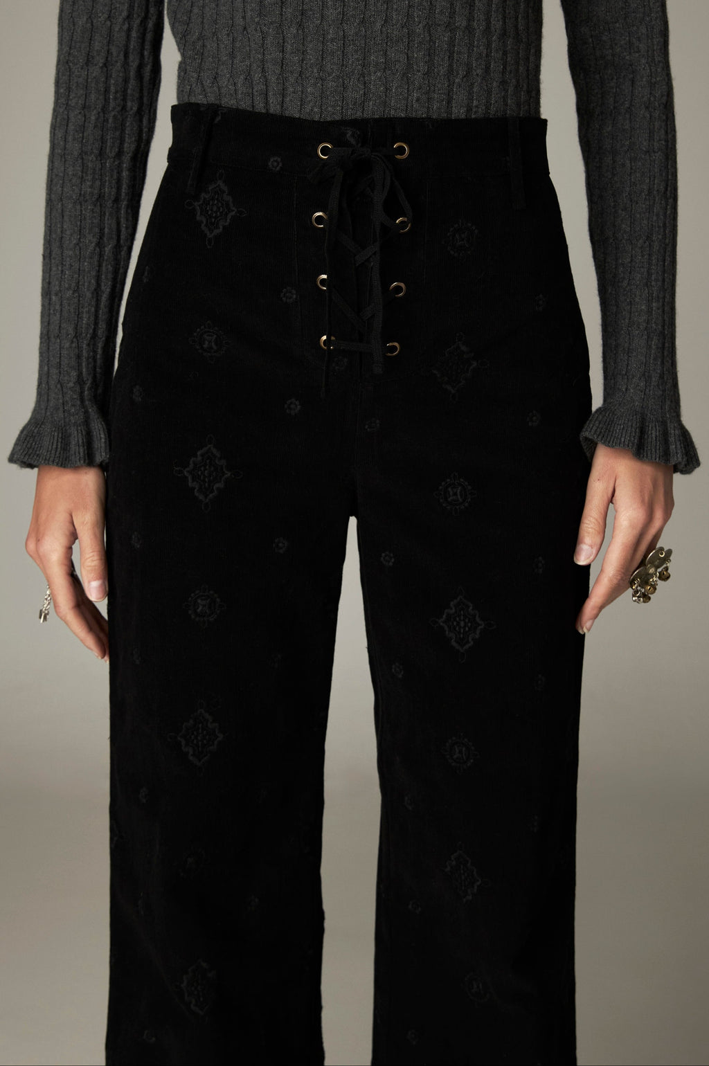 Pantalón Nina Mr Jazzy Wung Noir Tempo - vista 1 - MAISON HOTEL