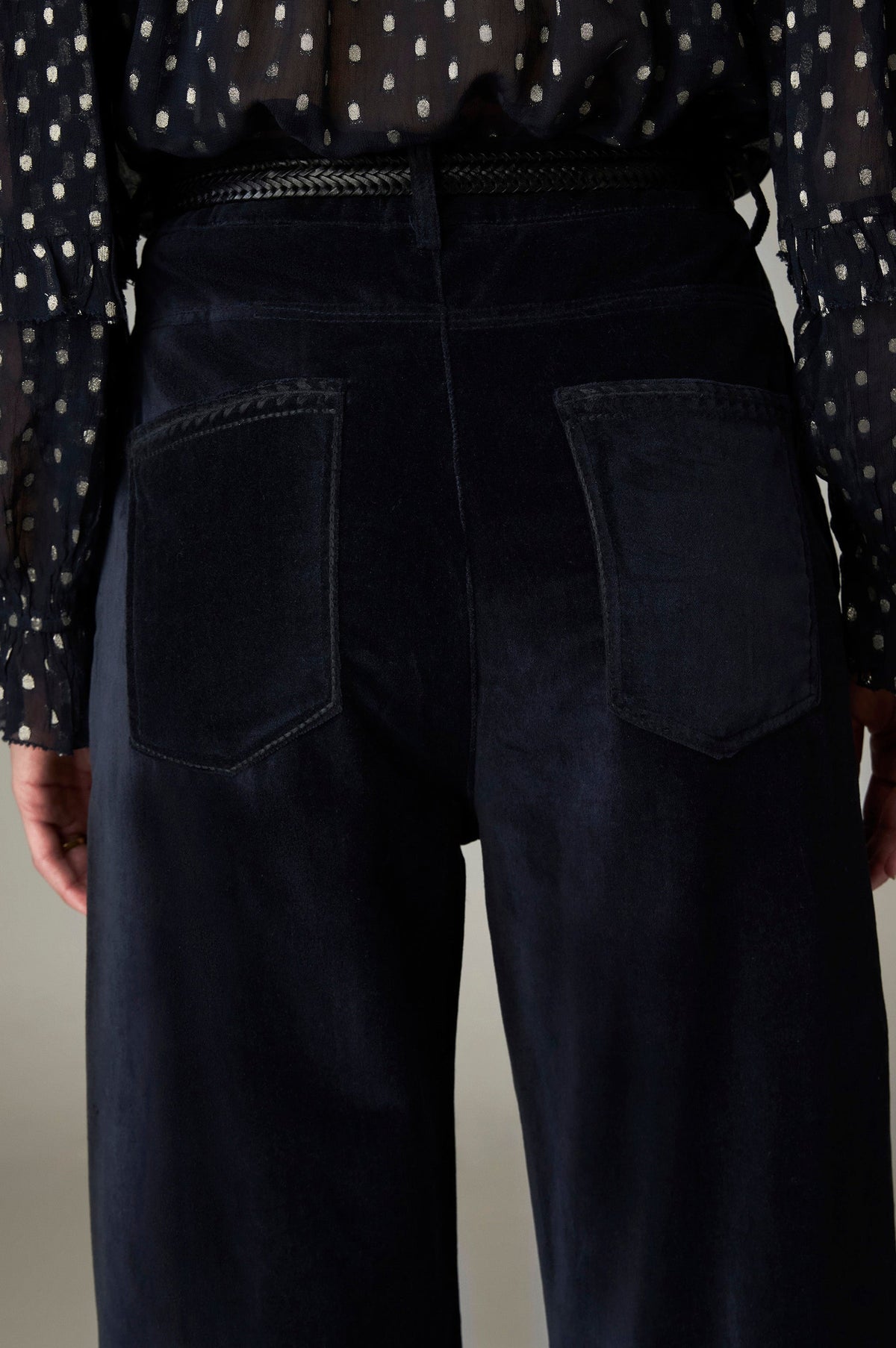 Pantalón Gordon Blue Velvet Vinton Blue - vista 6 - MAISON HOTEL