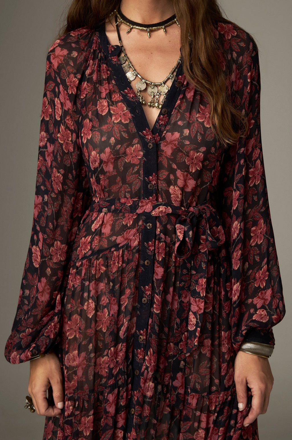 Vestido Nila Camelia Punk Pink MAISON HOTEL - lateral