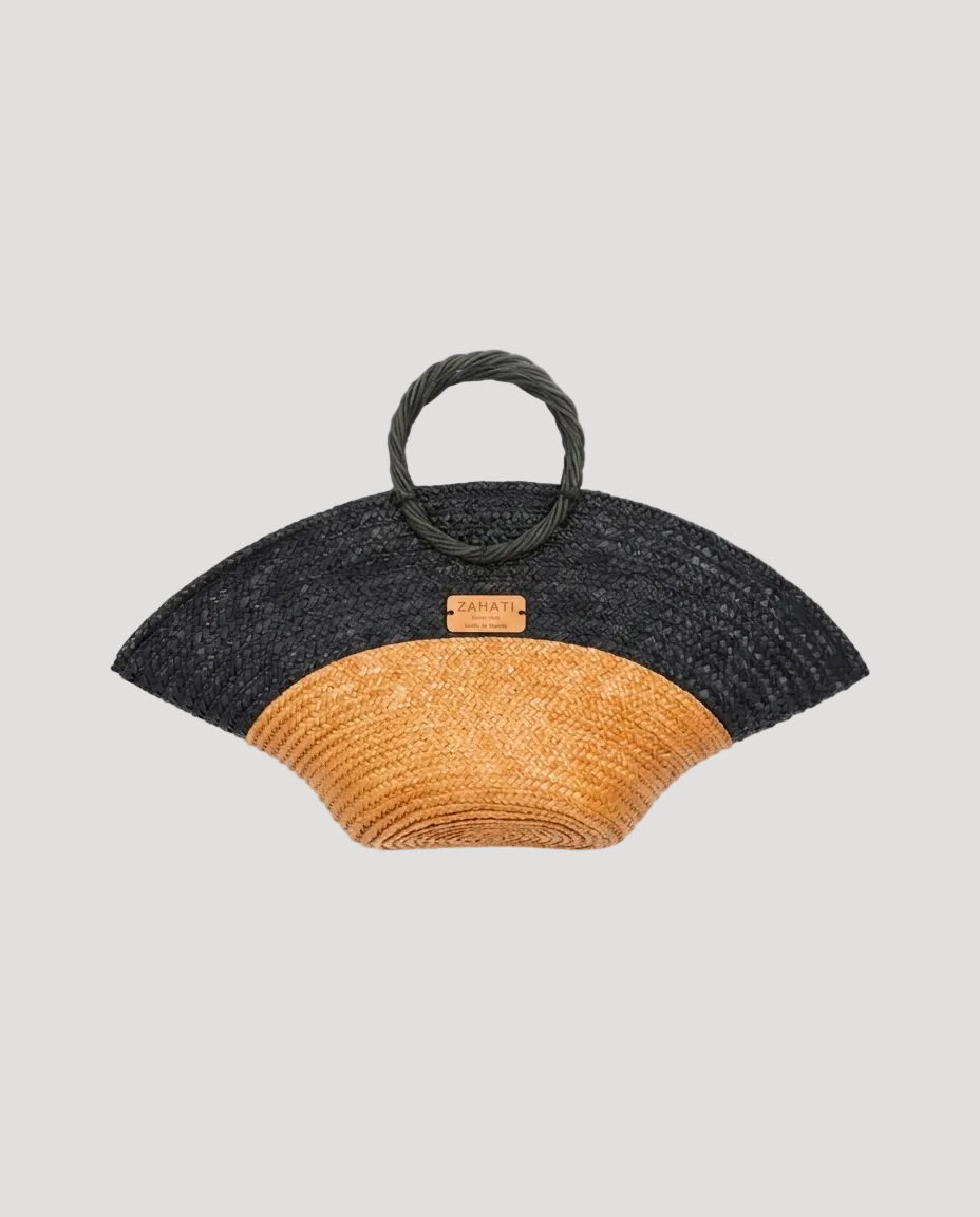 Mini hat Bag nº17 Naranja y Negro