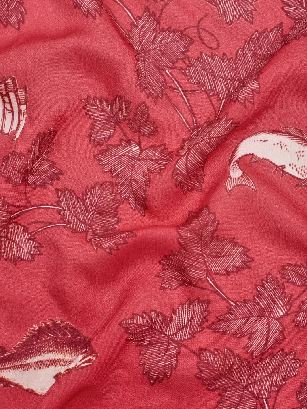 Chal Midsummer Books Print Modal - Cupro S Rojo Oscuro