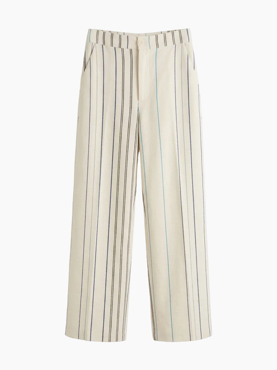 Pantalón Rayas Azules/ Crudo 2601210