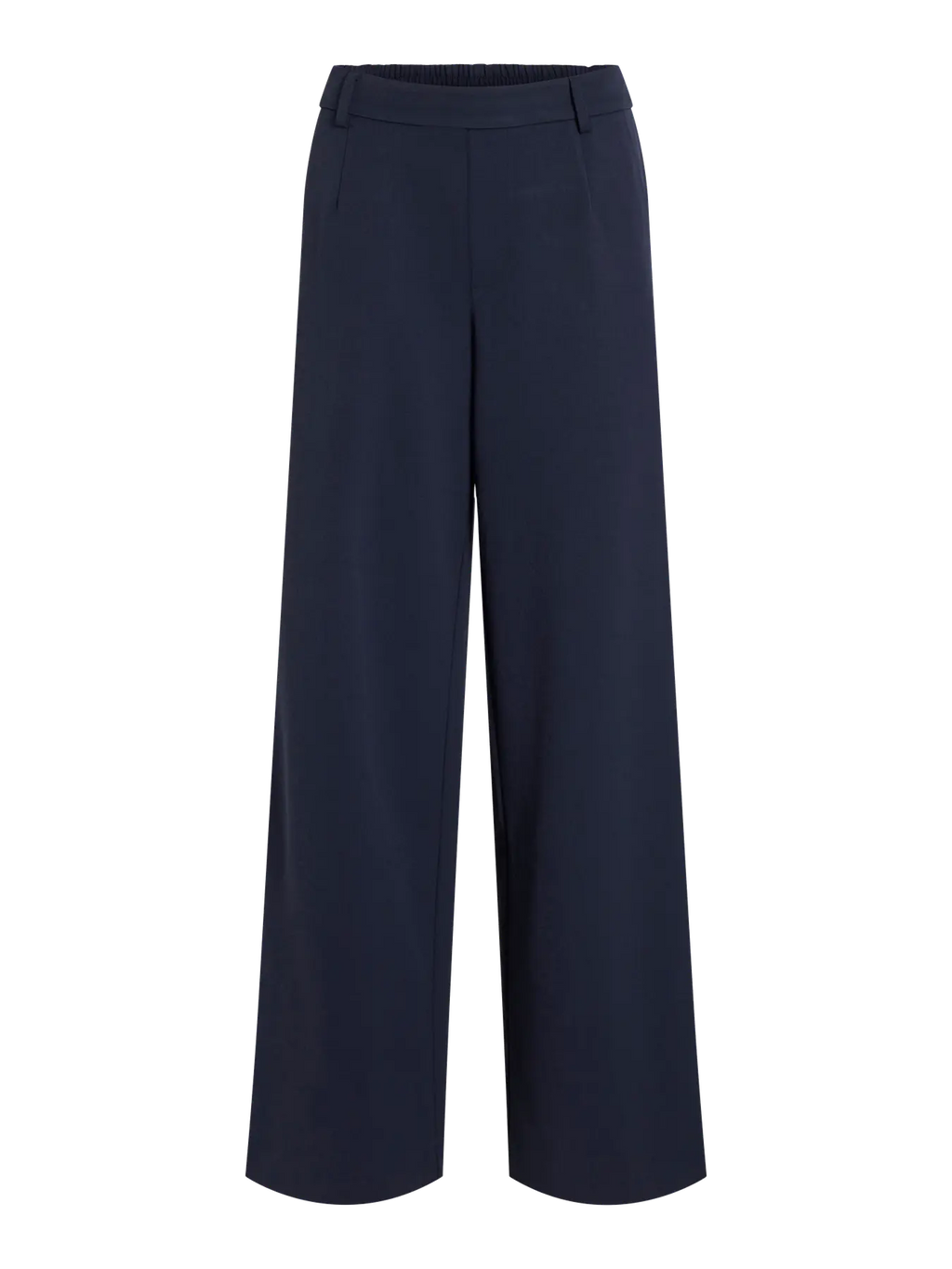 Pantalón Ancho Vivarone Talle Alto Estampado Azul Marino
