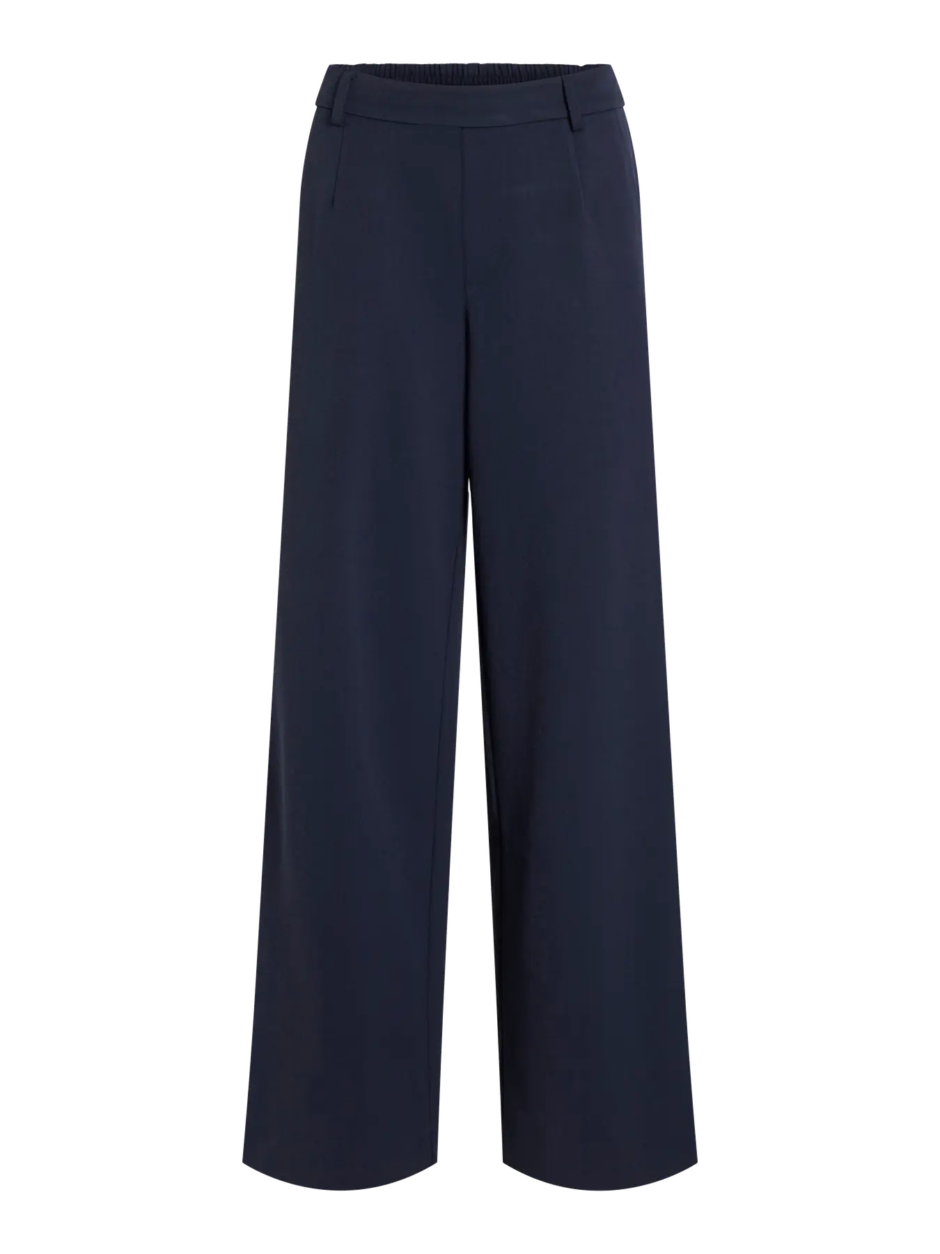 Pantalón Ancho Vivarone Talle Alto Estampado Azul Marino