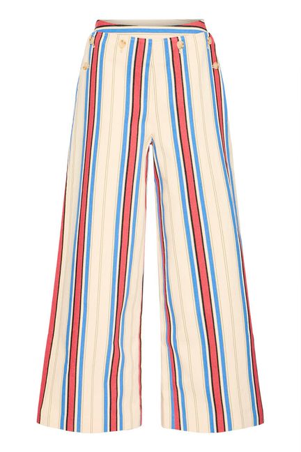 Ihfania Pants Blue and Red Stripes