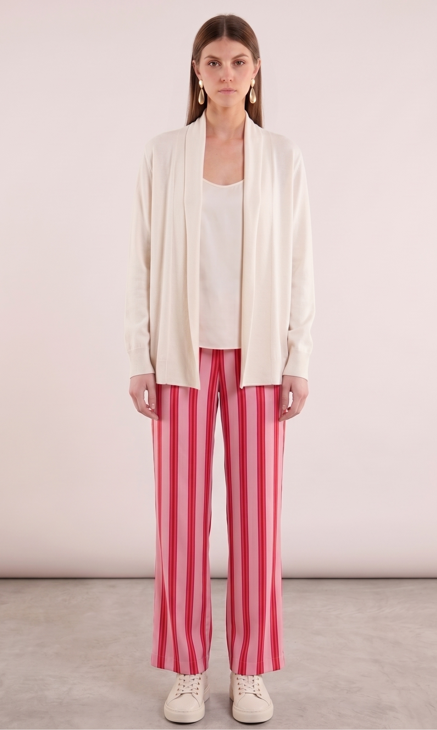 Pantalon Rayas Rojas y Rosas