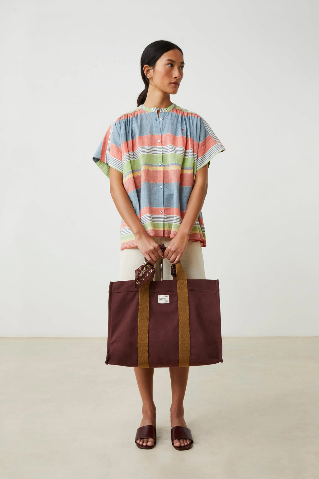 Bolso Cabas N°46 Canvas Garnet