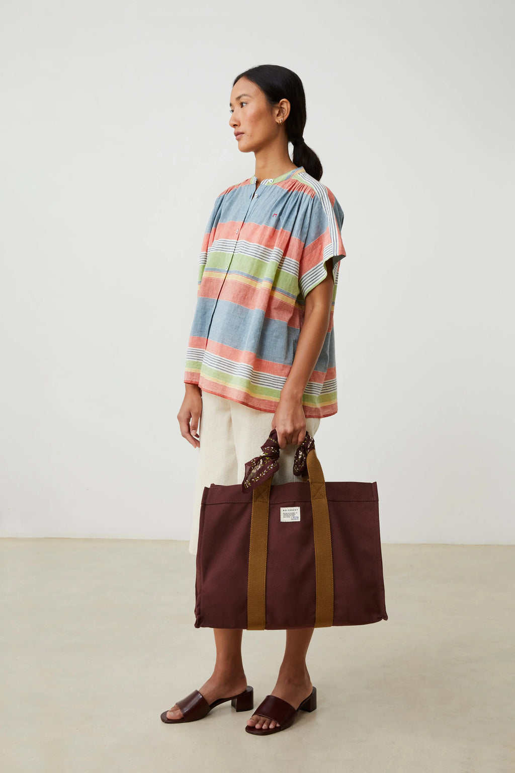 Bolso Cabas N°46 Canvas Garnet