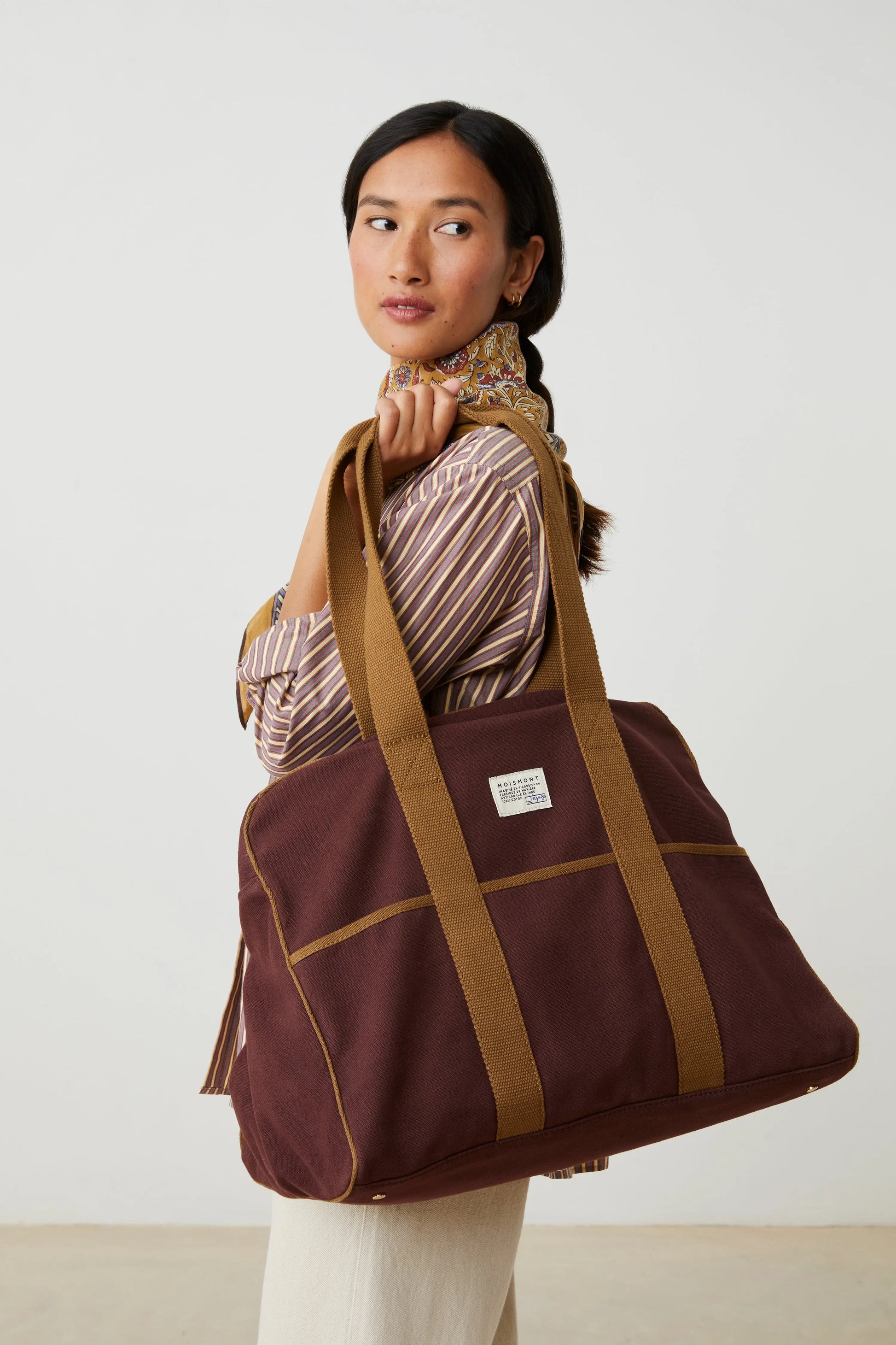 Bolso Cabas N°48 Canvas Garnet