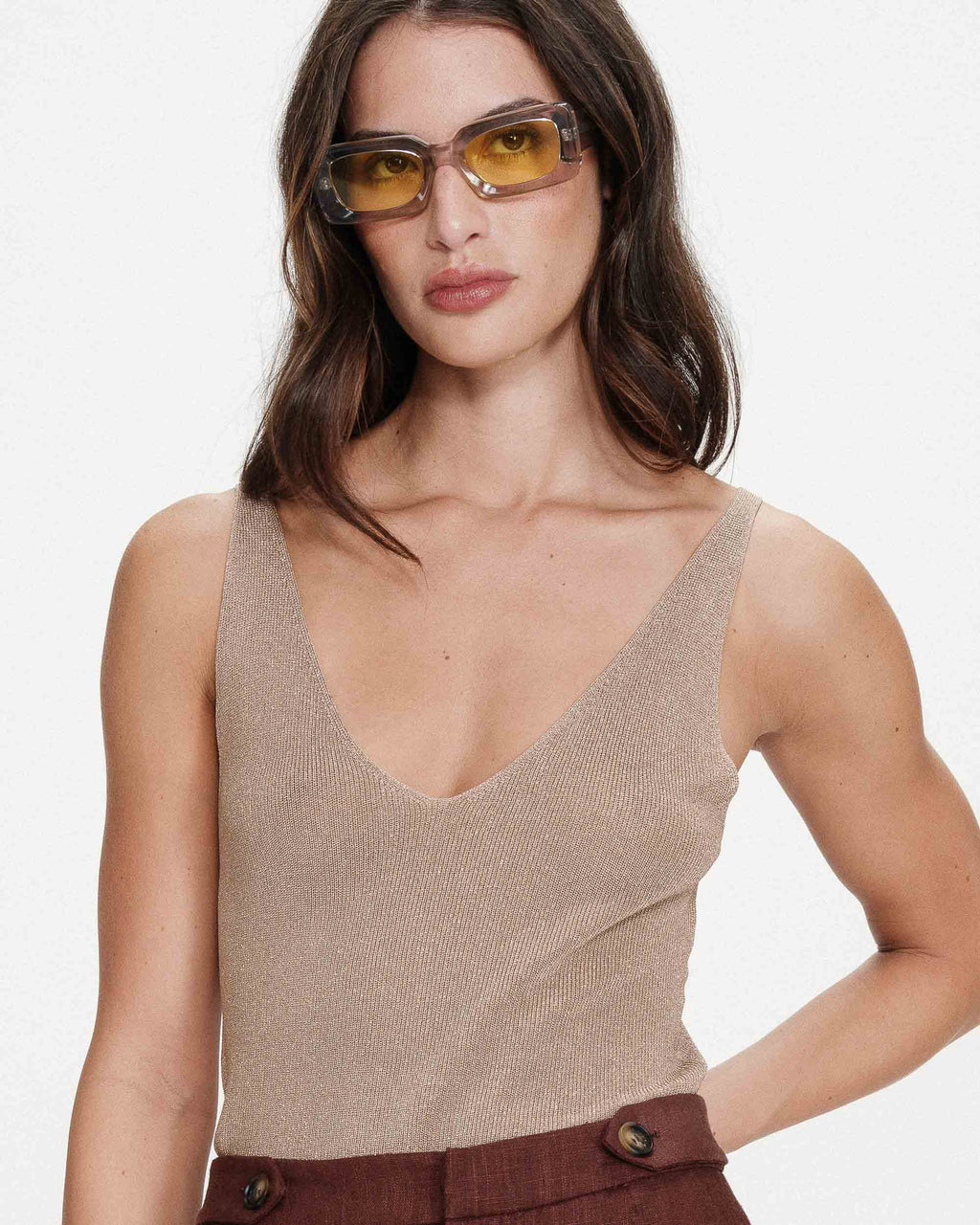 Camiseta Tirantes Dorado PAILLETTE