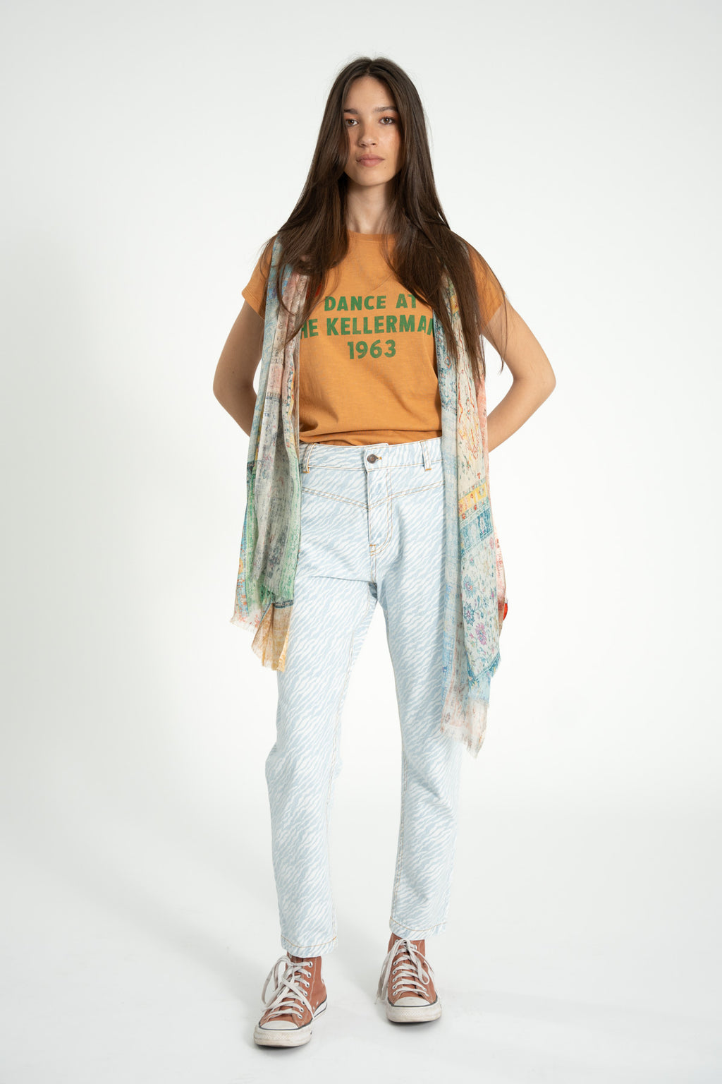 Pantalón Denim Azul Claro Cebra