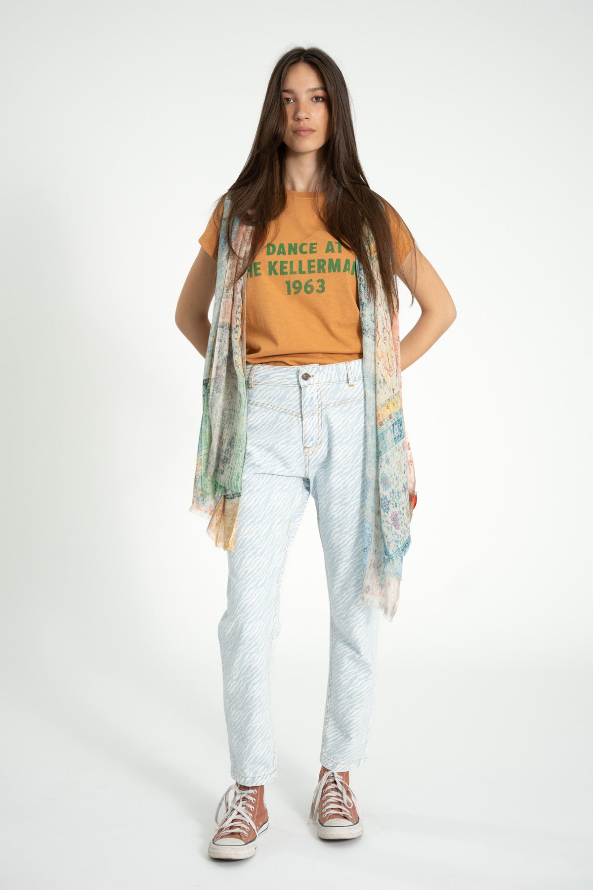 Pantalón Denim Azul Claro Cebra