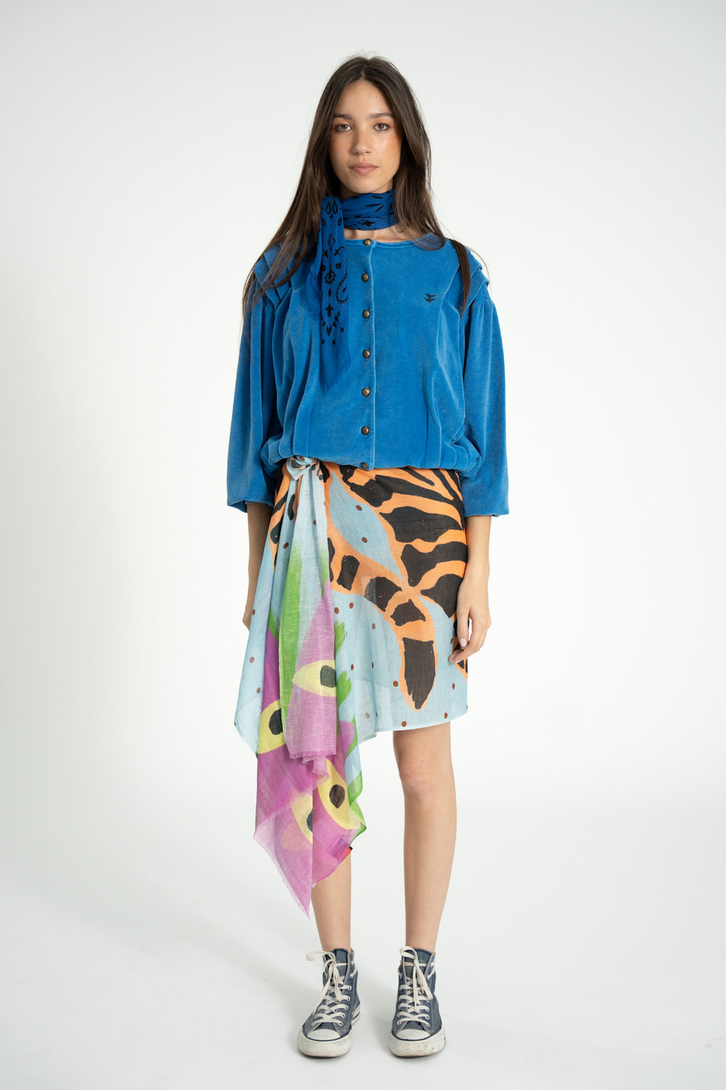 Cárdigan Ajustado Azul