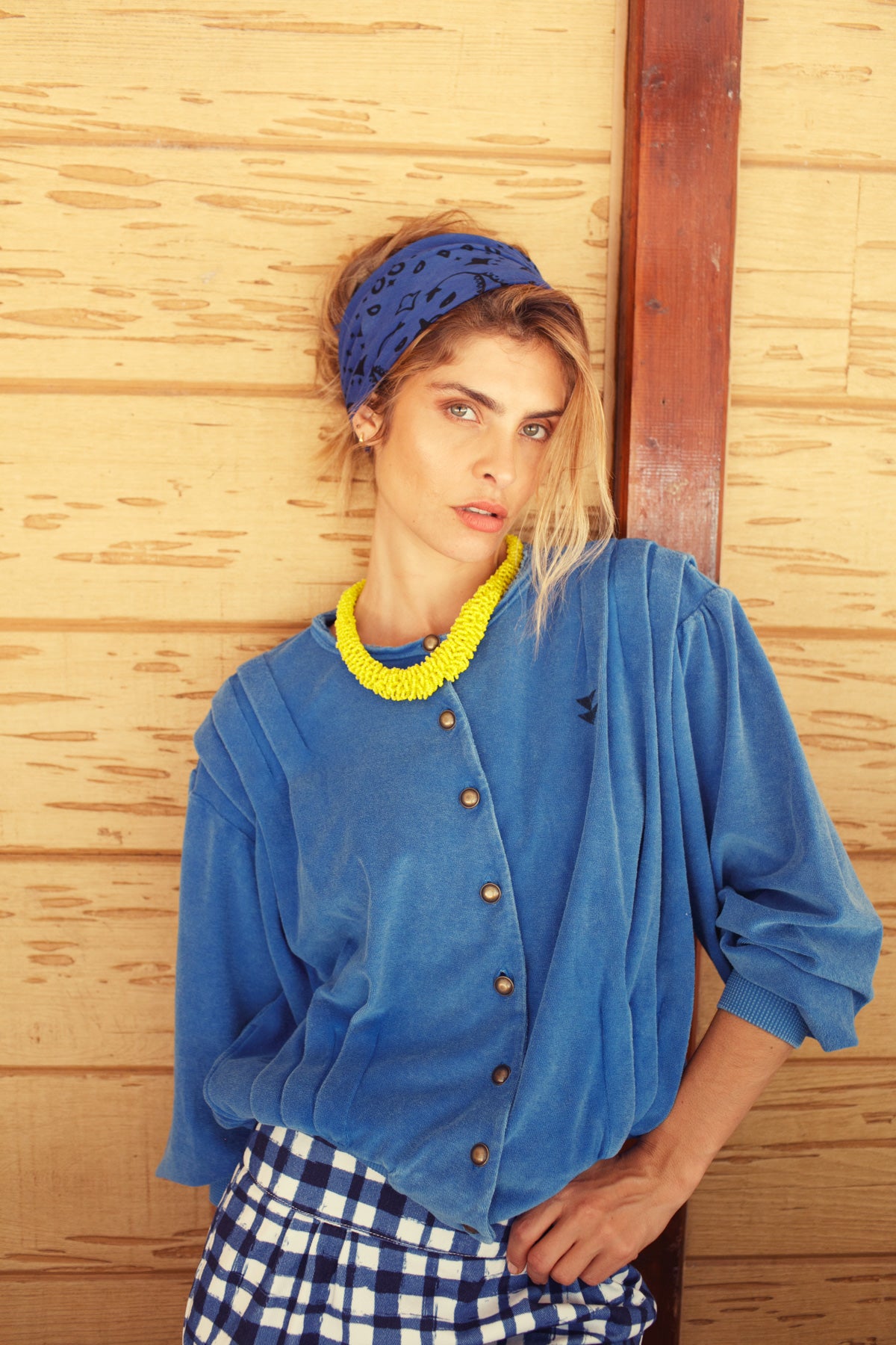 Cárdigan Ajustado Azul