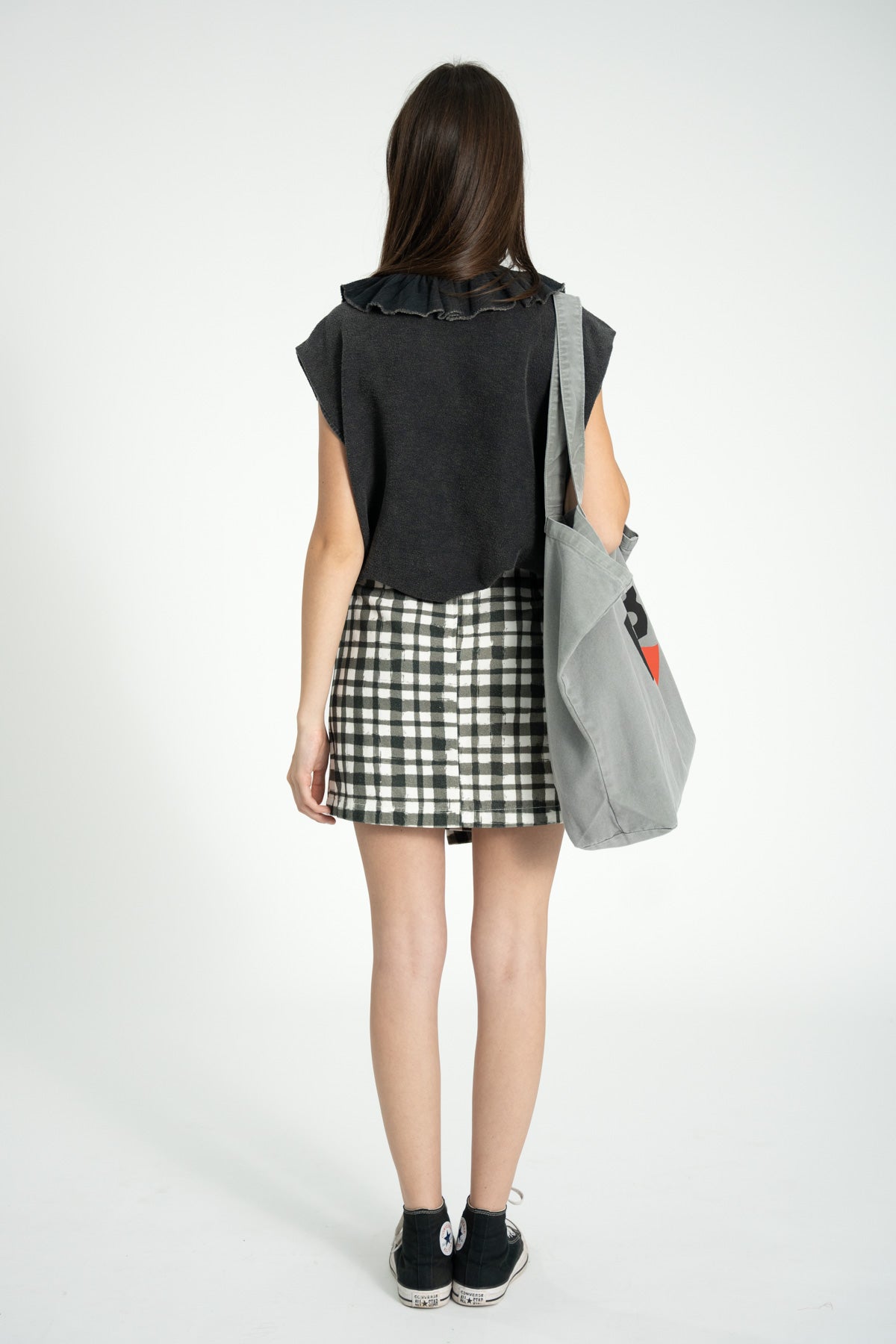 Sudadera Sin Mangas Con Cuello Negro Lavado "1980"