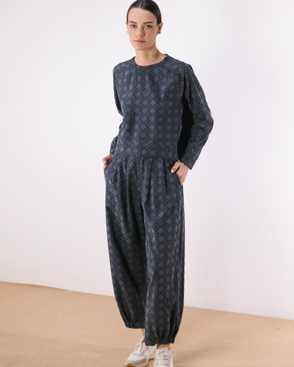 Pantalón Azul relieve