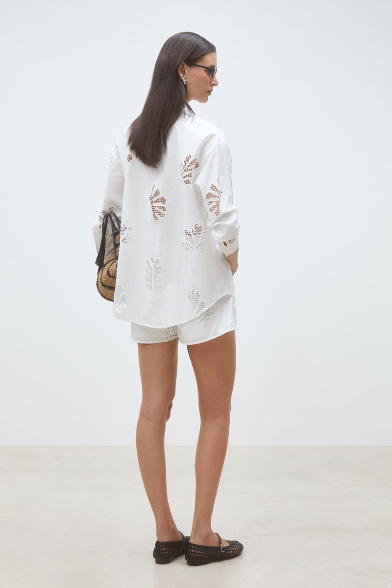 Calção Bosco Branco Rasgado