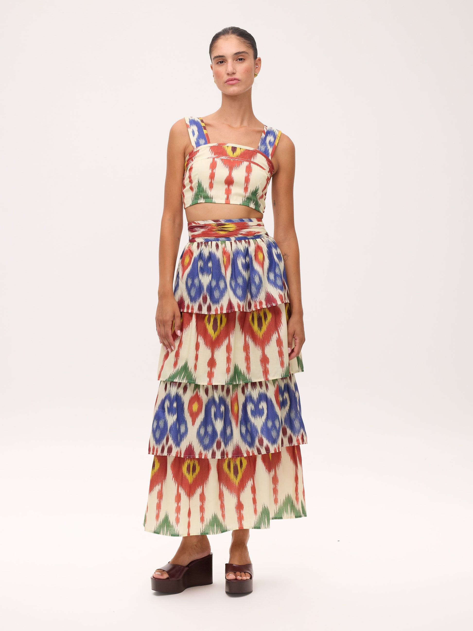 Titania Ikat Top and Skirt Set