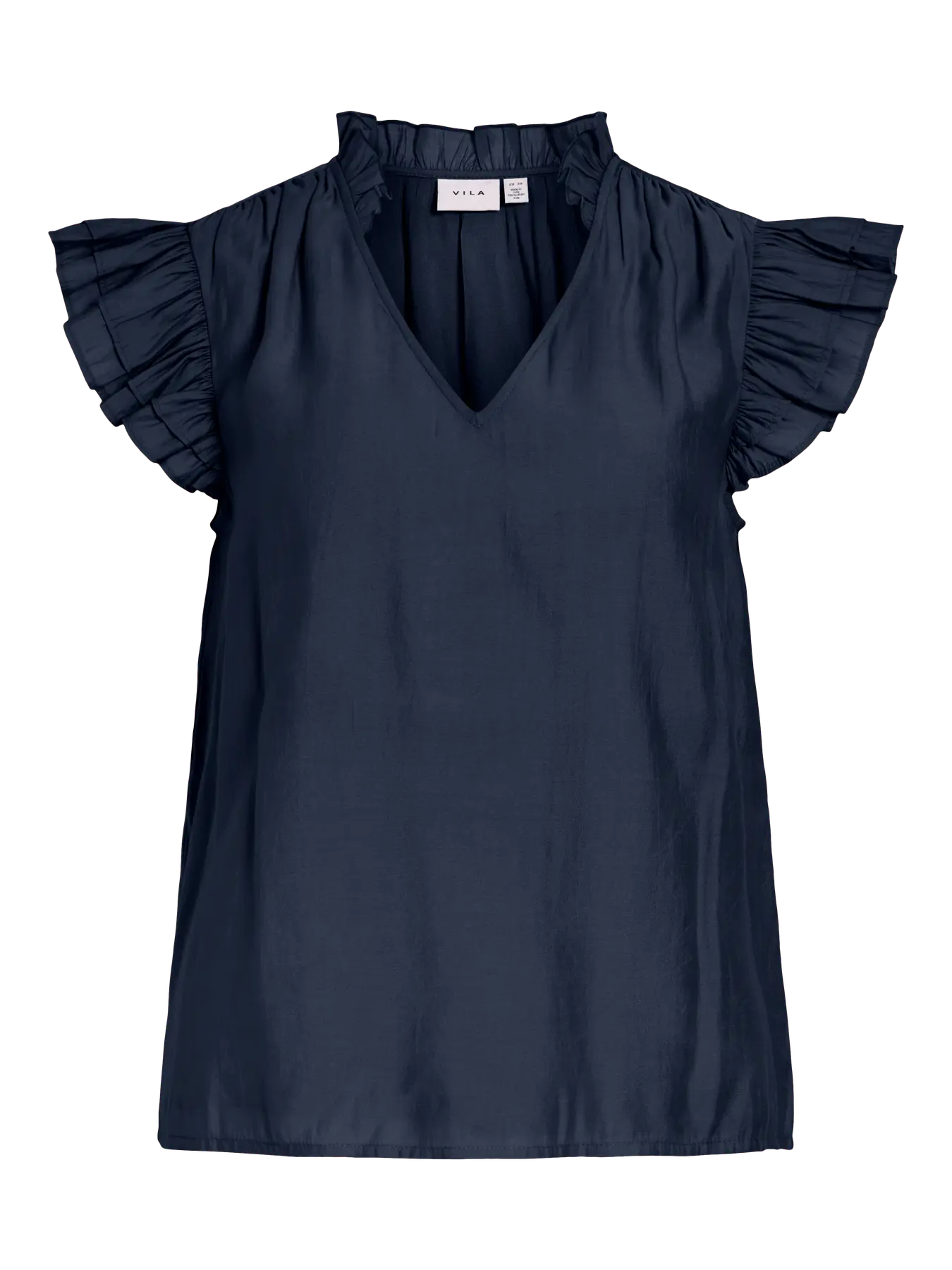 Top Vianu Escote Pico Azul Marino