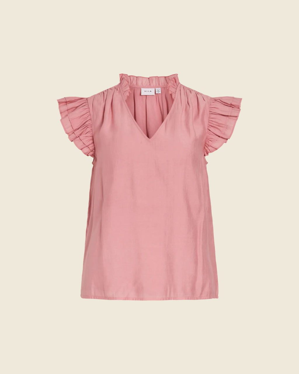 Top Vianu Escote Pico Rosa